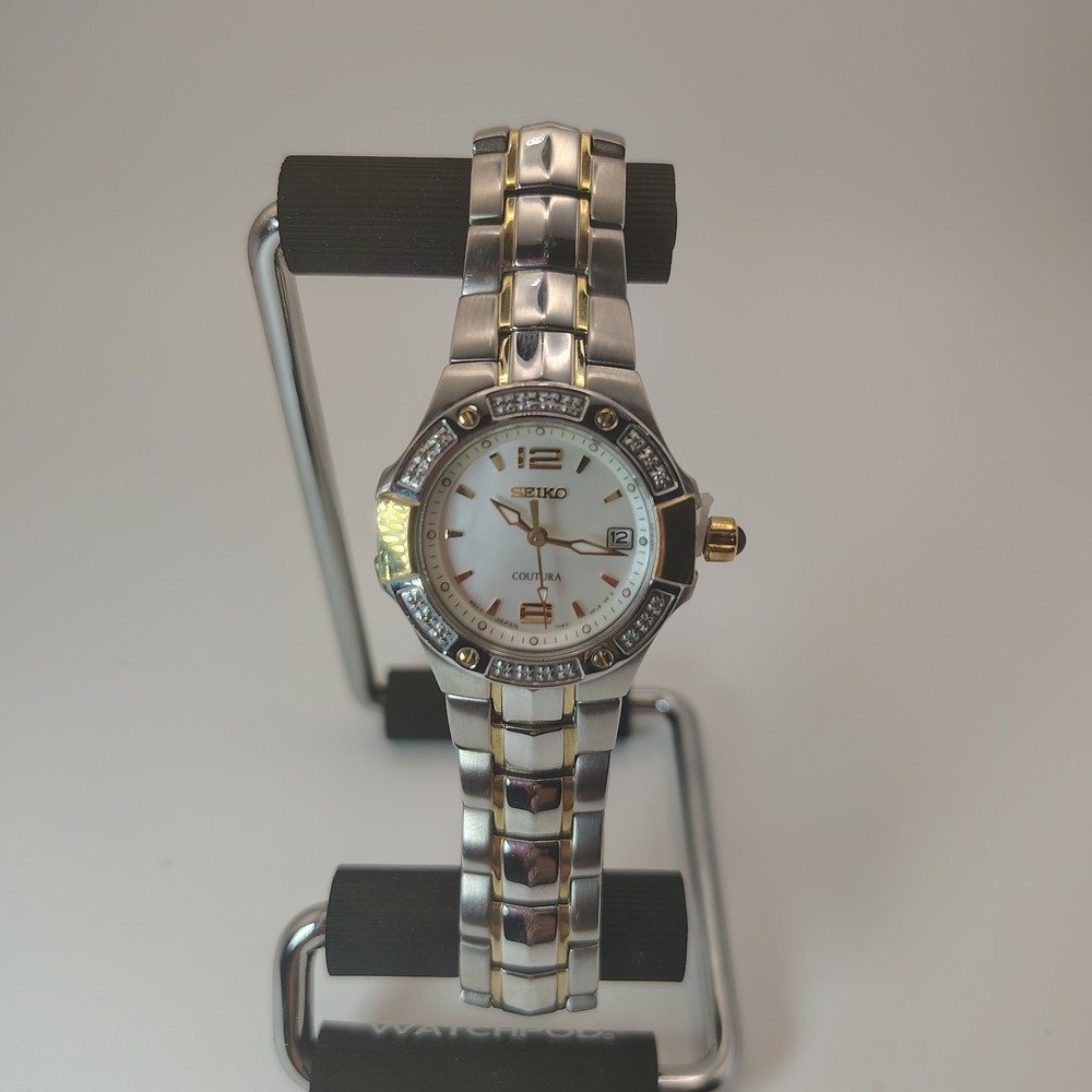 Vintage 2006 Seiko Coutura Solar Genuine Diamond Japanese‎ Women's Quartz Watch - Picture 2 of 9
